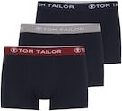 TOM TAILOR Herren Kurze Boxershorts im 3er-Pack, blau, Uni, Gr. S/4