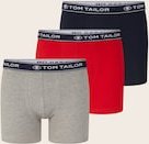 Thumbnail - TOM TAILOR Herren Mittellange Boxershorts im 3er-Pack, rot, Uni, Gr. XXL/8