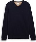 Thumbnail - TOM TAILOR Herren Strickpullover mit V-Ausschnitt, blau, Meliert, Gr. XL