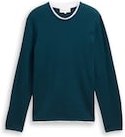 Thumbnail - TOM TAILOR DENIM Herren 2-in-1 Strickpullover aus Baumwolle, grün, Uni, Gr. S