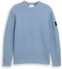 TOM TAILOR Herren Strickpullover mit Rundhalsausschnitt, blau, Uni, Gr. XXXL