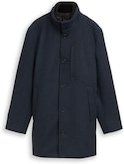 Thumbnail - TOM TAILOR Herren 2-in-1 Wollmantel mit abnehmbarer Innenjacke, blau, Meliert, Gr. XL