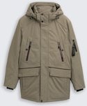 TOM TAILOR Herren Arctic Parka mit abnehmbarer Kapuze, grün, Uni, Gr. M