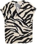 TOM TAILOR Damen Plus Size - Loose Fit Bluse, braun, Animalprint, Gr. 48