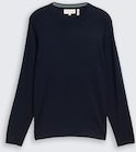 TOM TAILOR Herren Basic Strickpullover mit Rundhalsausschnitt, blau, Uni, Gr. XXXL