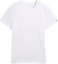 TOM TAILOR Herren Slim Fit T-Shirt mit Stretch-Anteil, weiß, Uni, Gr. XXXL