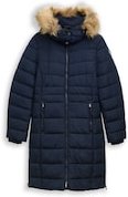 Thumbnail - TOM TAILOR Damen Puffer-Mantel mit abnehmbarer Kapuze, blau, Uni, Gr. M