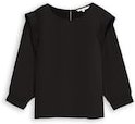 Thumbnail - TOM TAILOR DENIM Damen Loose Fit Bluse, schwarz, Uni, Gr. M