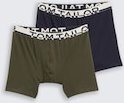TOM TAILOR Herren Kurze Boxershorts im 2er-Pack, grün, Uni, Gr. S/4