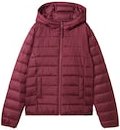 TOM TAILOR DENIM Damen Lightweight Steppjacke mit Kapuze, rot, Uni, Gr. XS