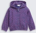 TOM TAILOR Mädchen Cropped Hoodie Sweatjacke mit Allover-Print, blau, Gemustert, Gr. 116/122