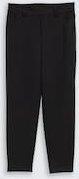 TOM TAILOR DENIM Damen Relaxed Fit Hose mit elastischem Bund, schwarz, Uni, Gr. M