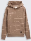 TOM TAILOR Jungen Oversize Hoodie Sweatshirt mit Allover-Print, braun, Camouflage, Gr. 140