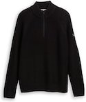 Thumbnail - TOM TAILOR DENIM Herren Troyer Strickpullover, bunt, Uni, Gr. XL