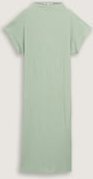 TOM TAILOR DENIM Damen Midi-Kleid mit Stehkragen, grün, Uni, Gr. M