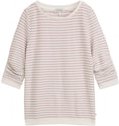 Thumbnail - TOM TAILOR DENIM Damen Sweatshirt mit Streifenmuster, rosa, Gestreift, Gr. XXL