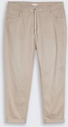 TOM TAILOR Damen Plus Size - Cropped Slim Hose, grau, Uni, Gr. 54/28