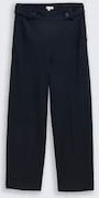 TOM TAILOR Damen Cropped TTMIA Straight Hose, blau, Uni, Gr. 44/28