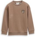 Thumbnail - TOM TAILOR Jungen Oversize Sweatshirt mit Print, braun, Uni, Gr. 116/122