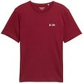 TOM TAILOR Herren T-Shirt mit Print, rot, Uni, Gr. XXXL