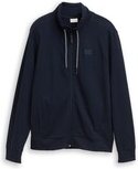 Thumbnail - TOM TAILOR Herren Ultralight Sweatjacke mit Stehkragen, blau, Uni, Gr. S