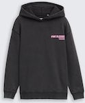 TOM TAILOR Mädchen Oversize Hoodie Sweatshirt mit Rückenprint, schwarz, Uni, Gr. 140