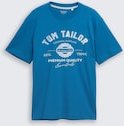 Thumbnail - TOM TAILOR Herren T-Shirt mit Logo-Print, blau, Uni, Gr. S