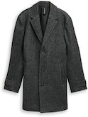 Thumbnail - TOM TAILOR Herren Wollmantel mit Reverskragen, schwarz, Meliert, Gr. L