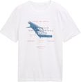Thumbnail - TOM TAILOR Herren T-Shirt mit Print, weiß, Logo Print, Gr. M
