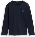 TOM TAILOR Jungen Oversize Langarmshirt mit Rückenprint, blau, Uni, Gr. 128/134