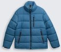 TOM TAILOR Herren Puffer-Jacke aus wasserabweisendem Material, blau, Uni, Gr. S