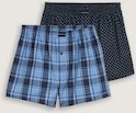 TOM TAILOR Herren Popeline Boxershorts im 2er-Pack, blau, Kariert, Gr. S/4
