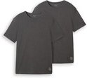 TOM TAILOR Herren Basic T-Shirts im 2er-Pack, grau, Meliert, Gr. S