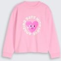 TOM TAILOR Mädchen Cropped Sweatshirt mit Wendepailletten, rosa, Uni, Gr. 128/134