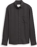 Thumbnail - TOM TAILOR DENIM Herren Basic Fit Hemd mit Brusttasche, schwarz, Fischgrät, Gr. XL