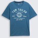 TOM TAILOR Herren Plus Size - T-Shirt mit Logo Print, blau, Logo Print, Gr. 2XL