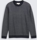 TOM TAILOR Herren Strickpullover aus Baumwolle, blau, Meliert, Gr. L
