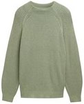 TOM TAILOR Damen Plus Size - Strickpullover mit Stehkragen, grün, Uni, Gr. 44