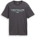 Thumbnail - TOM TAILOR Herren T-Shirt aus Baumwolle mit Logo-Print, schwarz, Uni, Gr. XXXL