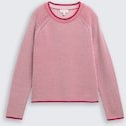TOM TAILOR Damen Strickpullover mit Rundhalsausschnitt, rosa, Meliert, Gr. XXL