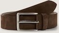 Thumbnail - TOM TAILOR Herren TTGEORGE Velourledergürtel mit eckiger Dornschließe, braun, Uni, Gr. 95