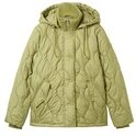 TOM TAILOR Damen Leichte Jacke mit Kapuze, grün, Uni, Gr. M