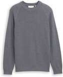 TOM TAILOR Herren Strickpullover mit Wollanteil, grau, Meliert, Gr. M