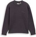 Thumbnail - TOM TAILOR Jungen Oversize Strickpullover mit Print, grau, Uni, Gr. 128