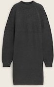 TOM TAILOR DENIM Damen Strickkleid mit Stehkragen, grau, Meliert, Gr. XL