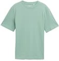 TOM TAILOR Herren T-Shirt mit Piqué Struktur, grün, Uni, Gr. XXXL