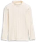 Thumbnail - TOM TAILOR Mädchen Pointelle Langarmshirt mit Rollkragen, weiß, Uni, Gr. 104/110