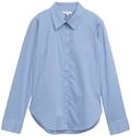 Thumbnail - TOM TAILOR Damen Popeline Hemdbluse, blau, Uni, Gr. 46