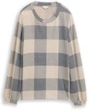 Thumbnail - TOM TAILOR Damen Langarmshirt mit Muster, schwarz, Kariert, Gr. S