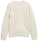 Thumbnail - TOM TAILOR Jungen Strickpullover mit Rückenprint, weiß, Uni, Gr. 128